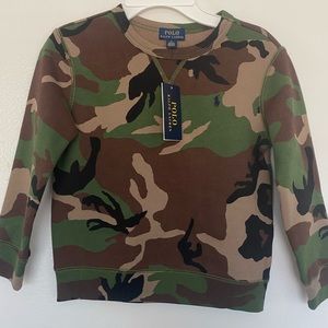 Camouflage Polo Ralph Lauren little boys sweater size 6